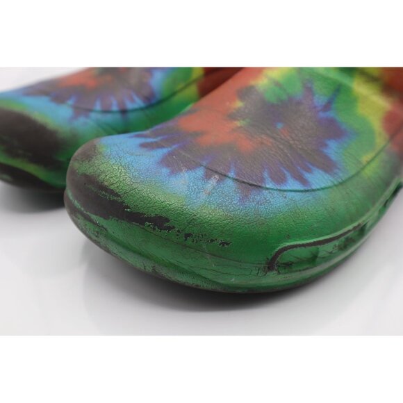 Tie-Dye Crocs Classic Clogs Womens Size W11 M9 Rainbow Colors  Casual Shoes - Picture 7 of 8